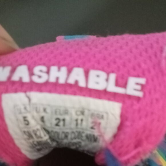 Sketchers- rainbow baby shoes size 5. - Picture 3 of 4